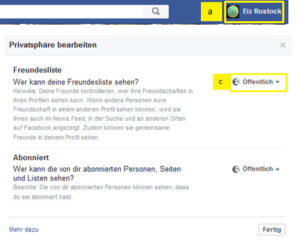 Wer darf auf Facebook meine Freunde sehen?