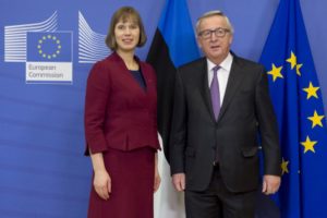 Kersti Kaljulaid und Jean-Claude Juncker
