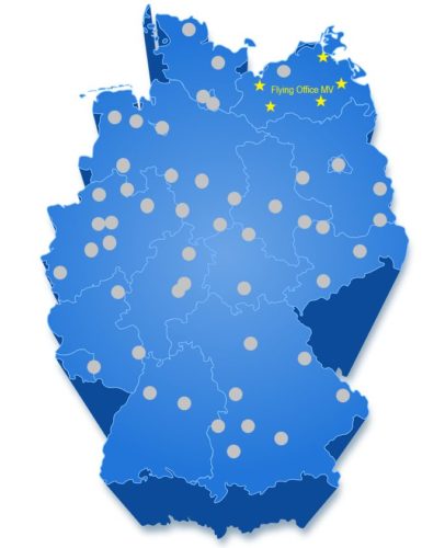 Die Europe Direct Standorte in Deutschland.
